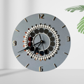 Minimal Luxe Lippan Art Wall Clock – Handcrafted Mirror Work Decor (12x12 Inch MDF)