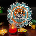 Peacock Harmony Lippan Art Wall Plate – Handcrafted Mirror Work Decor (10x10 Inch MDF)