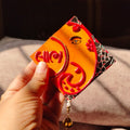Auspicious Shubh Labh Lippan Art Door Hanging – Handcrafted Mirror Work Set (5x5 Inch Each) | Ganpati Design